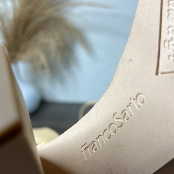 Franco Sarto Women Dima Heeled Sandals Size 11M Beige Leather Ankle Strap - Picture 15 of 15